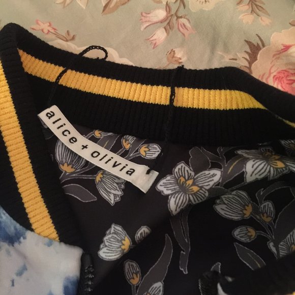 Alice + Olivia Multicolor Bomber Jacket - Picture 6 of 11